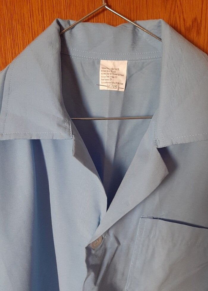 Erkek Pamuklu pijama takımı.  3 beden. açık mavi yeni - Görsel 5