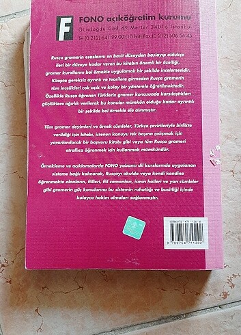 Beden FONO Rusça dil bilgisi kitabı ..2002 yayını.
