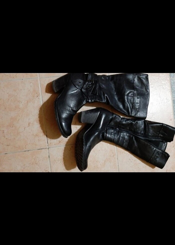 GÖN deri çizme. deri. fermuarli. 40 numara - Görsel 2