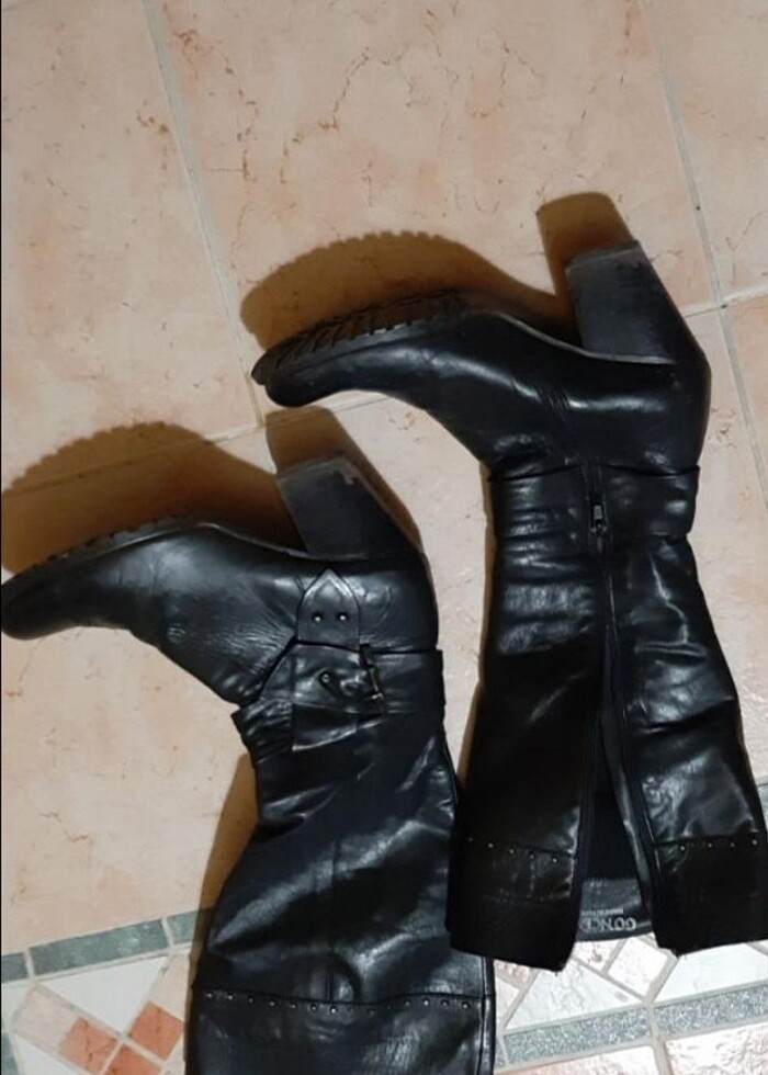 GÖN deri çizme. deri. fermuarli. 40 numara - Görsel 3