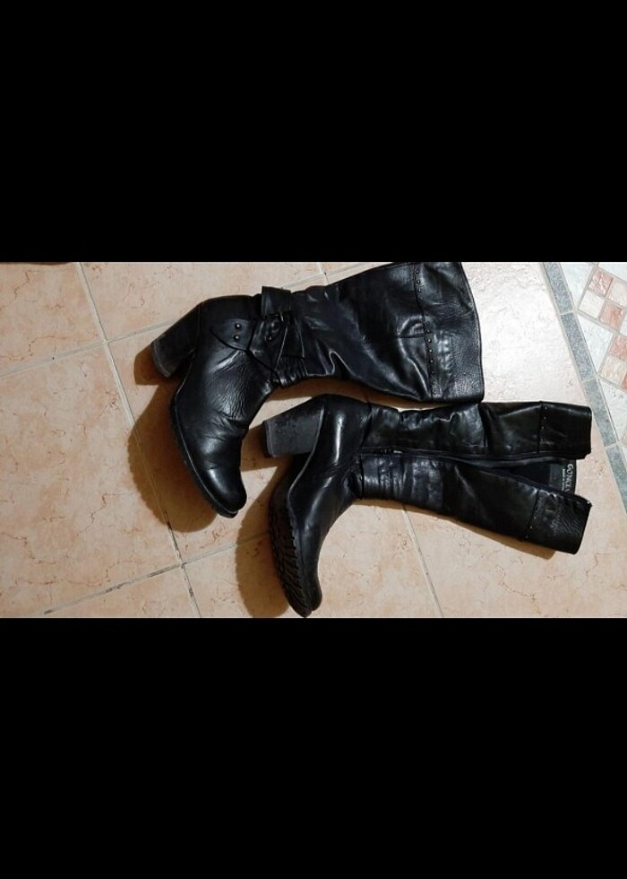 GÖN deri çizme. deri. fermuarli. 40 numara - Görsel 5