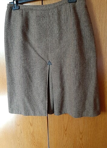 Twist marka 42 beden yünlü etek. kahverengi krem rengi Kumlu kum - Görsel 4