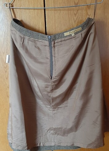 Twist marka 42 beden yünlü etek. kahverengi krem rengi Kumlu kum - Görsel 9