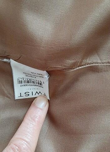 Twist marka 42 beden yünlü etek. kahverengi krem rengi Kumlu kum - Görsel 10