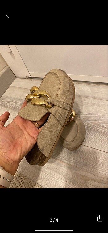 38 Beden camel Renk Nişantaşı shoes terlik