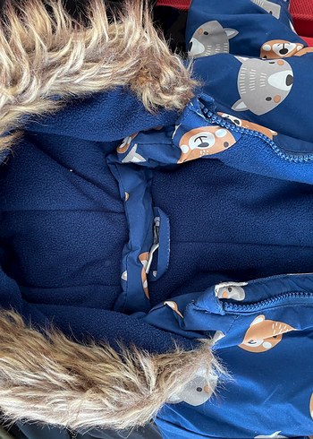 Kürklü Kapüşonlu Erkek Bebek Kış Tulumu astronot mont - Görsel 8