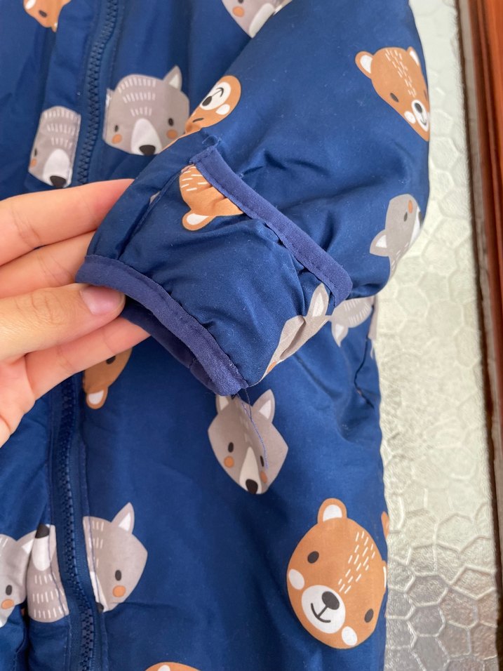 Kürklü Kapüşonlu Erkek Bebek Kış Tulumu astronot mont - Görsel 4