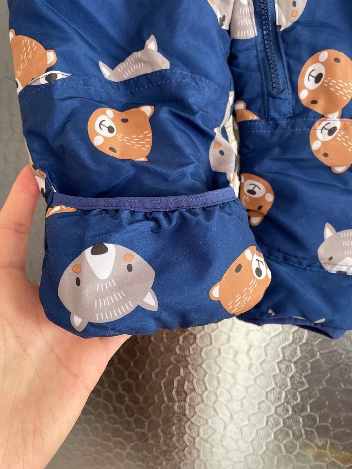 Kürklü Kapüşonlu Erkek Bebek Kış Tulumu astronot mont - Görsel 2