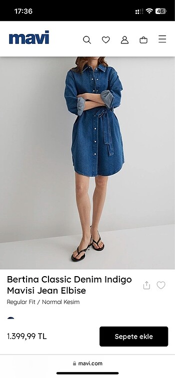 Mavi Jeans MAVİ Bertina Denim Elbise