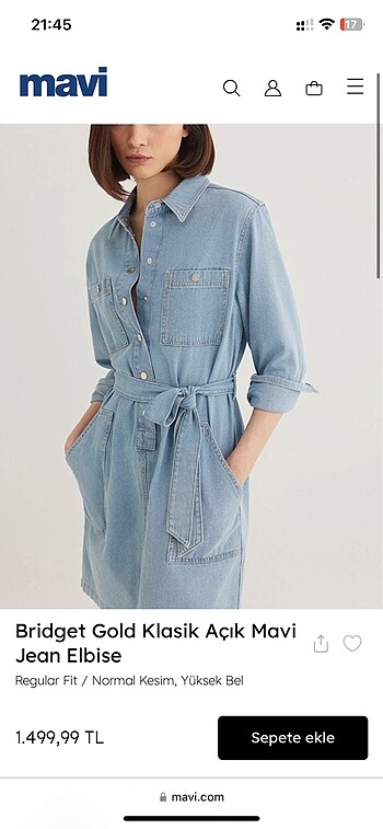 MAVİ Bridget Denim Günlük Elbise