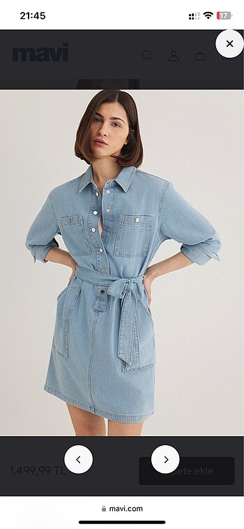 Mavi Jeans MAVİ Bridget Denim Günlük Elbise