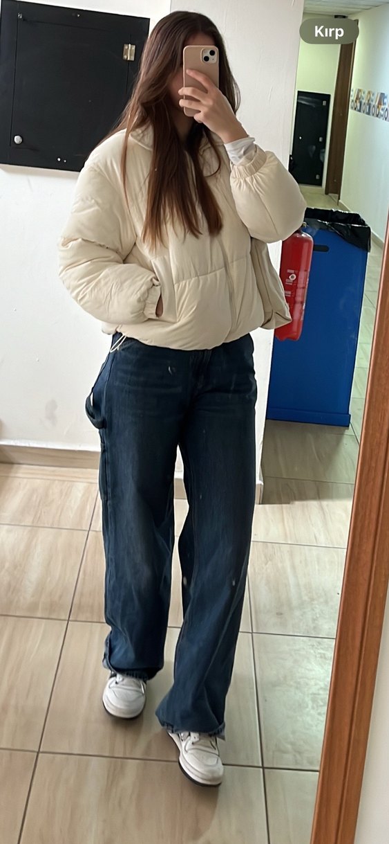 Mavi baggy jean - Görsel 2