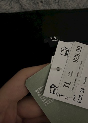 h&m etiketli siyah kargo jean - Görsel 2