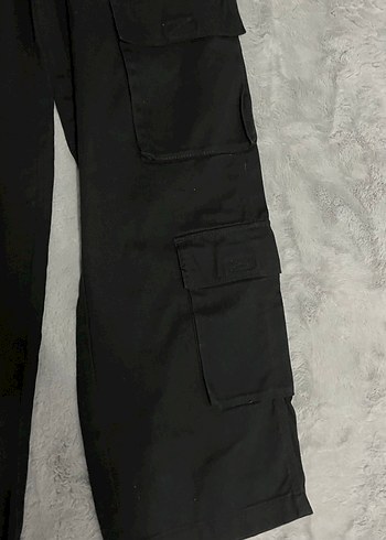 h&m etiketli siyah kargo jean - Görsel 3