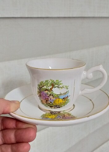 American Vintage antika sütlük ve 12parça fincan takımı