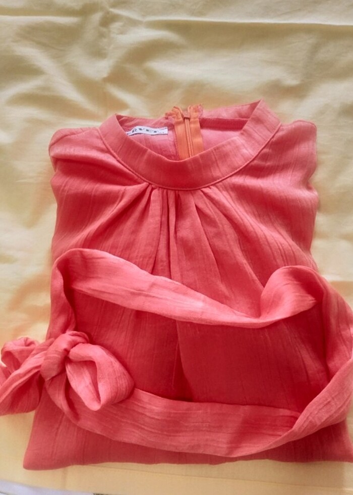 ince dokuma parlak tunik - Görsel 4