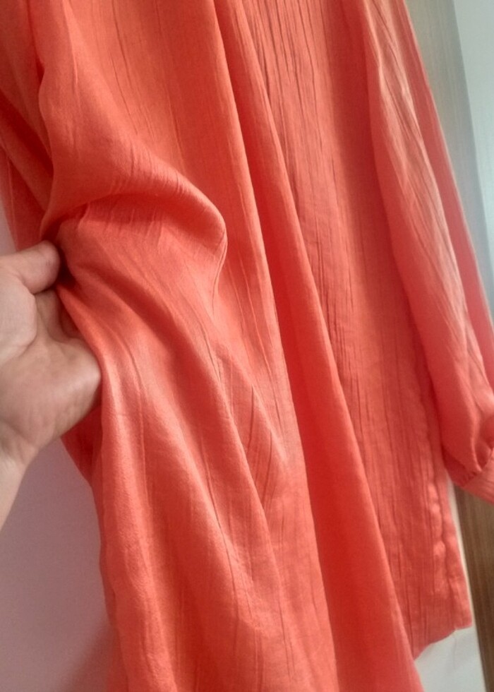 ince dokuma parlak tunik - Görsel 5