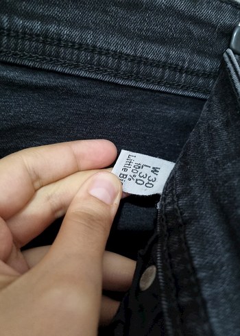 30 Beden siyah Renk Siyah Erkek Denim Regular Fit Kot Pantolon