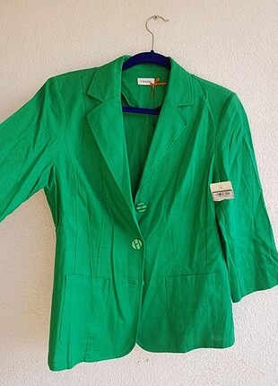 C&A Marka Yeşil Keten Ceket
