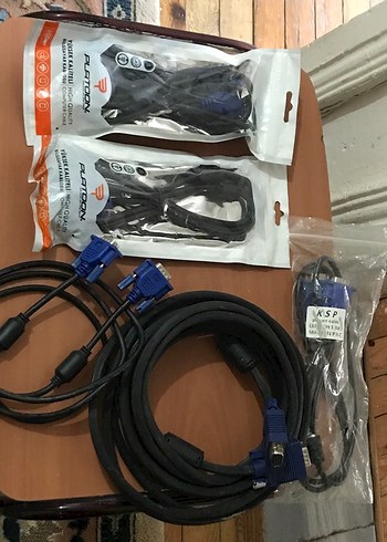 BİLGİSAYAR için power + DVI + Vga + HDM Kablo Seti - Görsel 10