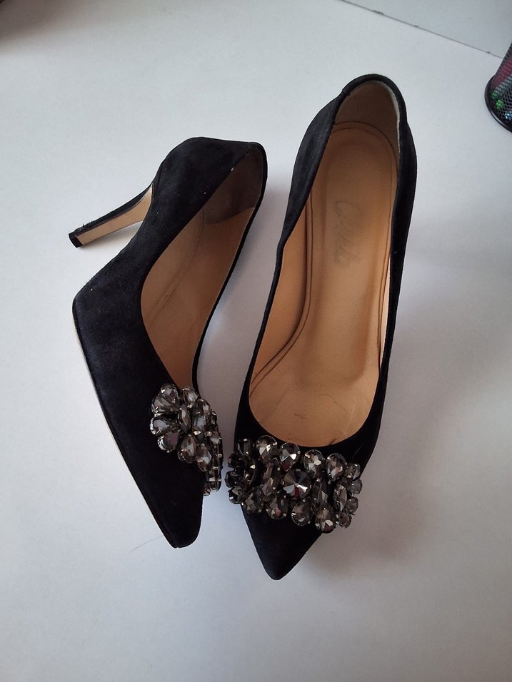 BEYMEN CLUP Siyah Süet Tokalı Stiletto Topuklu Kadın Ayakkabı - Görsel 2