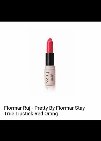 Flormar Pretty Stay True Lipstick No:09 (Red Orange)