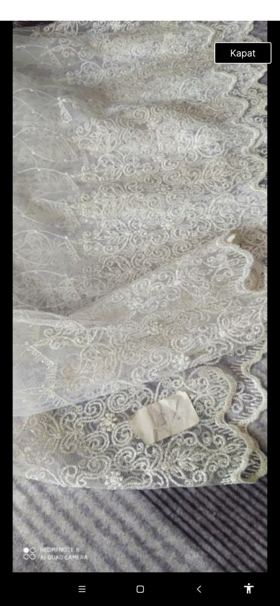 brilllant İşlemeliTül Perde 260 boy 
en3.20 dikilmedi - Görsel 2