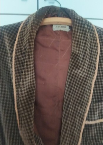 Kahverengi Vintage Bohem Midi erkek  Ceket - Görsel 3