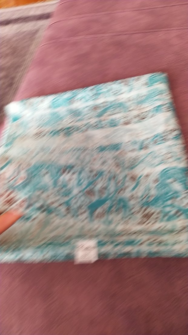 Turkuaz Bağlama Desenli başörtü - Görsel 3