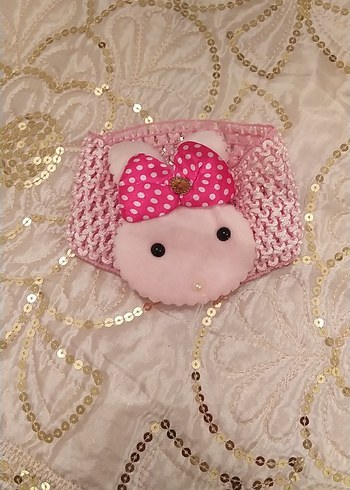 Dantel Detaylı Pembe Çocuk Saç Bandı - Görsel 2