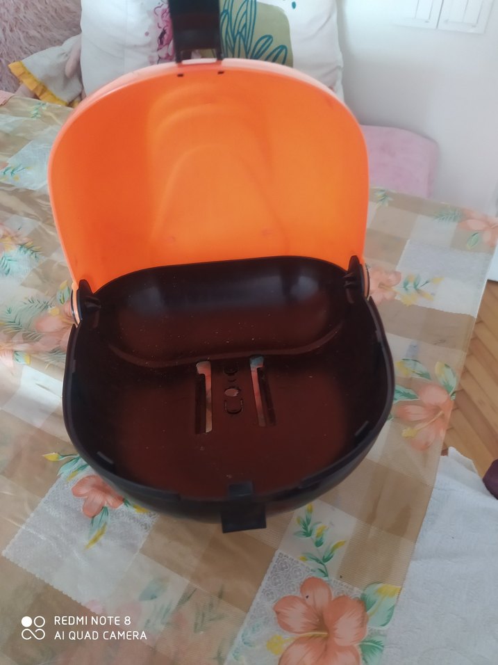 Parlak Turuncu Baskılı Motosiklet kutusu - Görsel 2