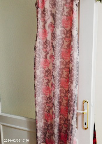 Pembe Batik Desenli Uzun Bohem Elbise - Görsel 6