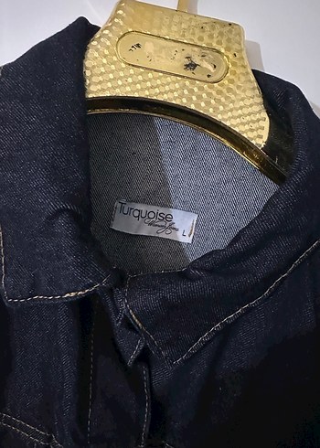 Bağlamalı lacivert ceket pantolon denim takım - Görsel 5