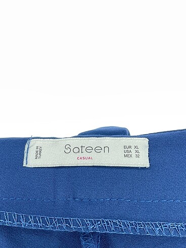 xl Beden mavi Renk Saten Kumaş Pantolon %70 İndirimli.