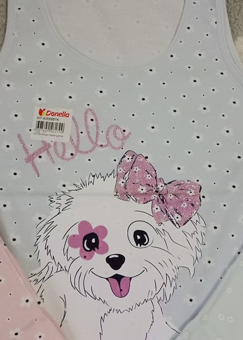 Kız Çocuk Pembe Baskılı Atlet 3 lü - Görsel 5