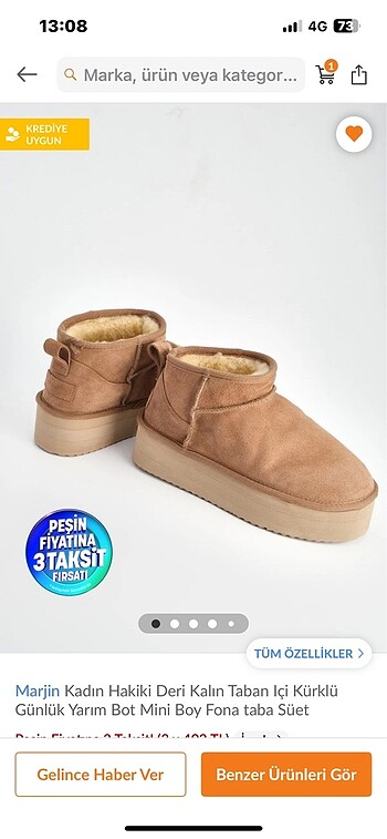 Ugg Ugg bot kısa