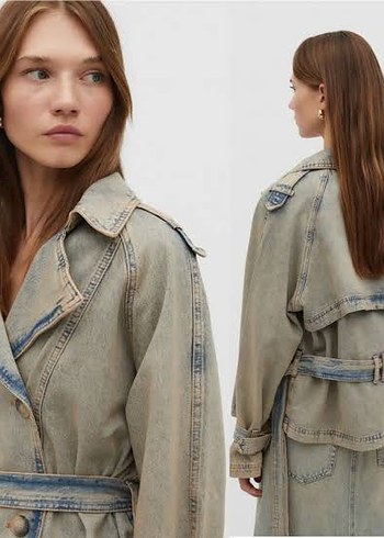 m Beden Stradivarius denim/ kot ceket trençkot