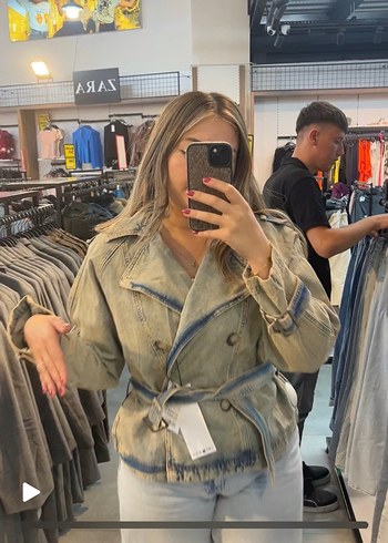 Stradivarius denim/ kot ceket trençkot