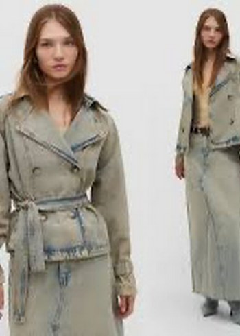 Stradivarius Stradivarius denim/ kot ceket trençkot