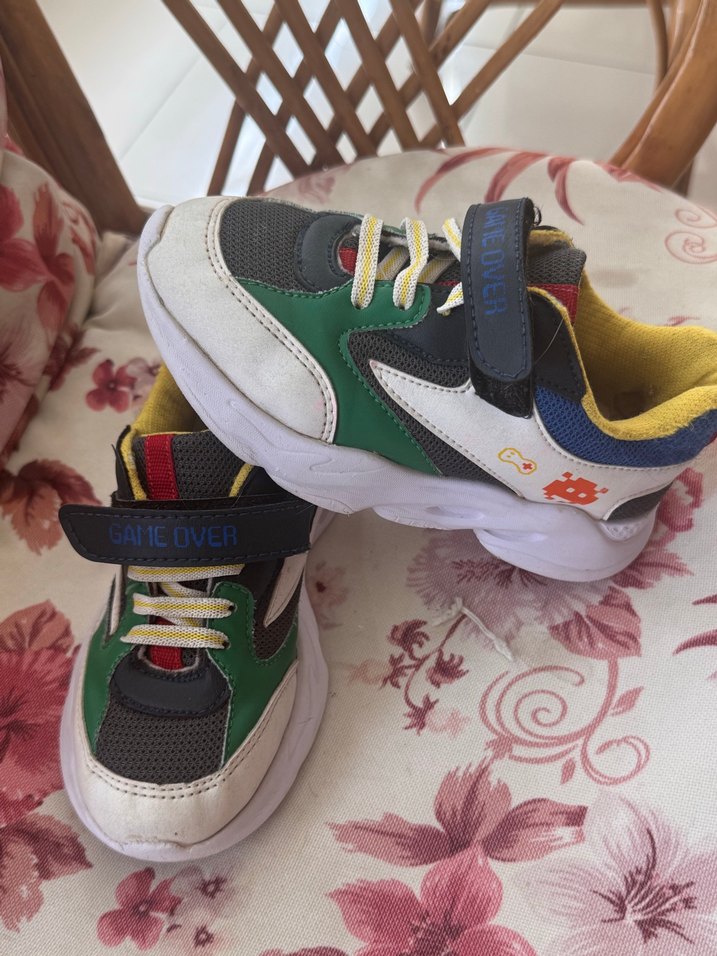 Çocuk Çok Renkli Velcro Bağcıklı Spor Ayakkabı - Görsel 4