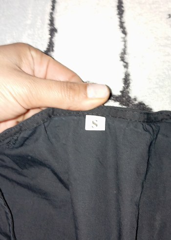 Drapeli Siyah Midi Kadın Elbise SHEIN MARKA - Görsel 3