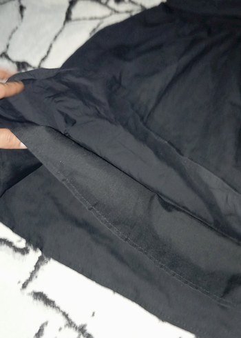 Drapeli Siyah Midi Kadın Elbise SHEIN MARKA - Görsel 2