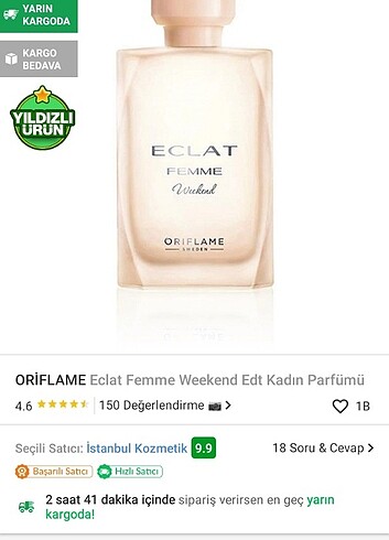 Oriflame kadın parfüm