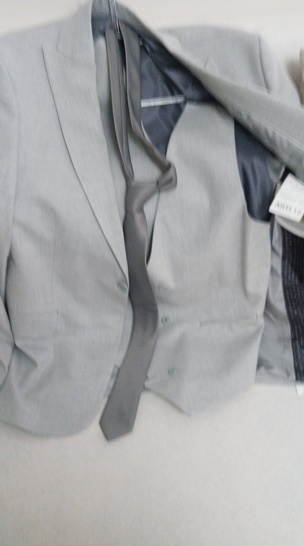 Gri Erkek Ceket ve Kravat Takımı - Görsel 3