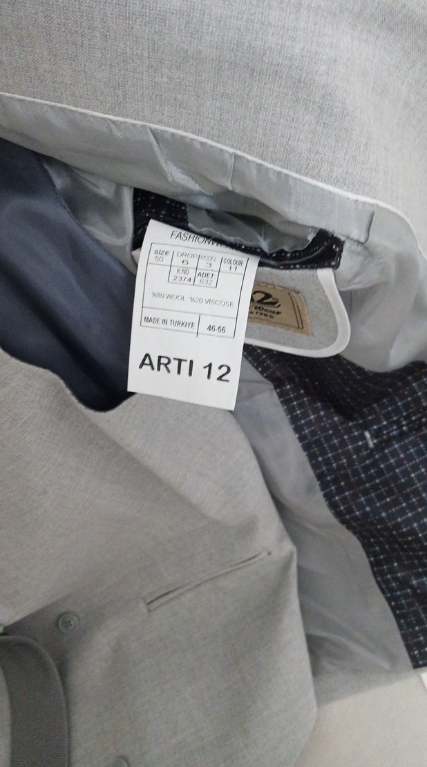 Gri Erkek Ceket ve Kravat Takımı - Görsel 2