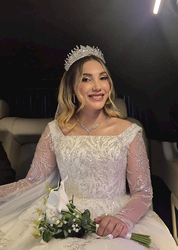 Gelinlik Uzun Kollu Modern Klasik Prenses Gelinlik