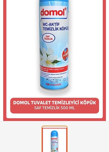 Domol WC-Aktif Tuvalet Temizleyici Köpük 500 ml