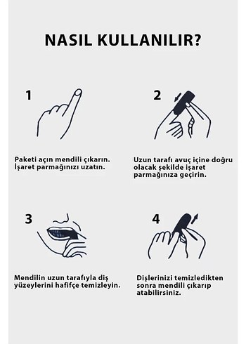  Beden Dr.White Diş Temizleme Mendili