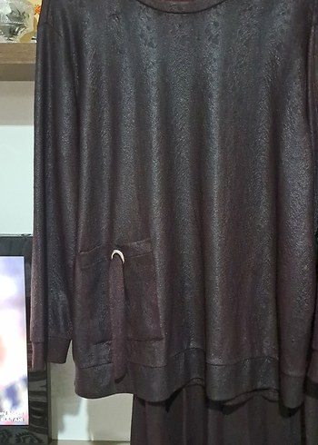 Kahverengi Midi ikili takım Etek 96 -Gögüs 71 - Görsel 2