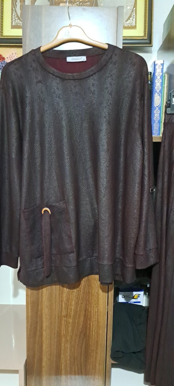 Kahverengi Midi ikili takım Etek 96 -Gögüs 71 - Görsel 3